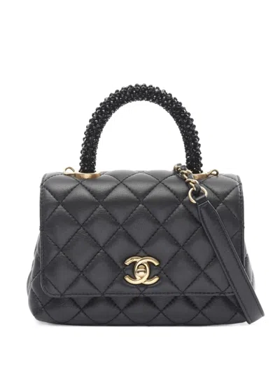 Pre-owned Chanel 2021 Coco Handle Handbag In Black