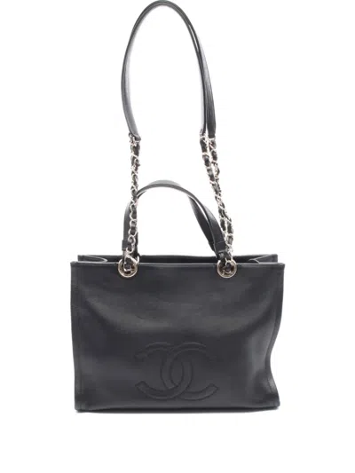 Pre-owned Chanel 2021 Coco Mark Chain Shoulder Bag In Black