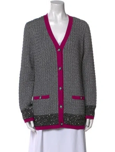 Pre-owned Chanel 2021 Colorblock Pattern Sweater In Multi