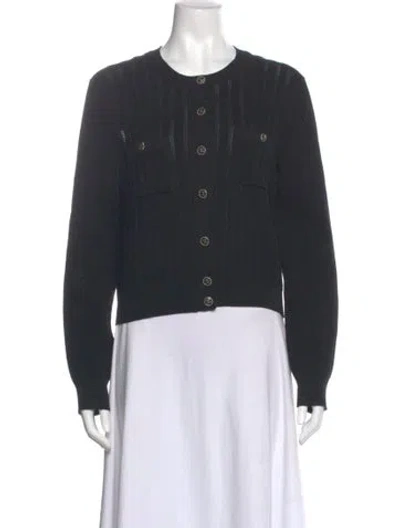 Pre-owned Chanel 2021 Crew Neck Sweater In Black