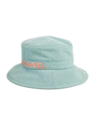 Pre-owned Chanel 2021 Denim Bucket Hat In Blue