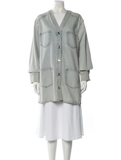 Pre-owned Chanel 2021 Denim Jacket In Blue