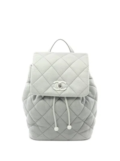 Pre-owned Chanel 2021 Diamond-quilted Backpack