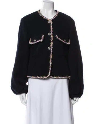 Pre-owned Chanel 2021 Evening Jacket In Blue