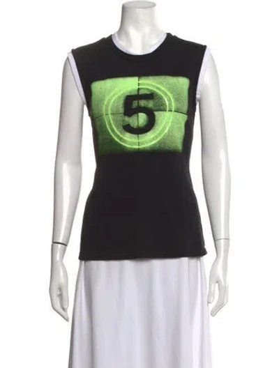 Pre-owned Chanel 2021 Graphic Print T-shirt In Black
