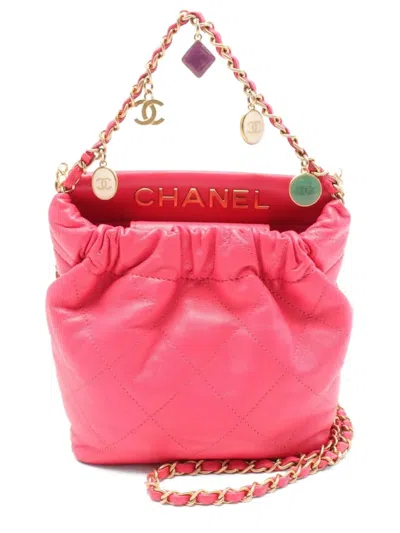 Pre-owned Chanel 2021 Interlocking Cc-charms Shoulder Bag In Pink