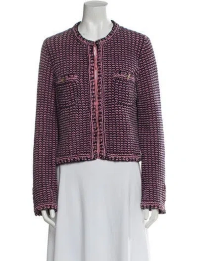 Pre-owned Chanel 2021 Interlocking Cc Logo Cardigan In Multi