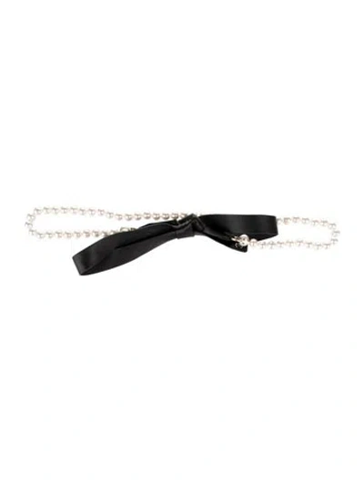 Pre-owned Chanel 2021 Interlocking Cc Logo Chain-link Belt In Black