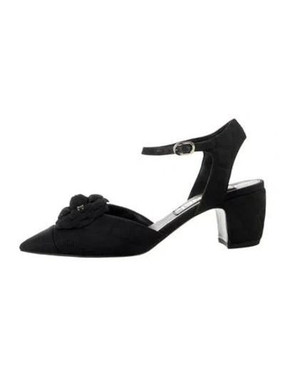 Pre-owned Chanel 2021 Interlocking Cc Logo D'orsay Pumps In Black