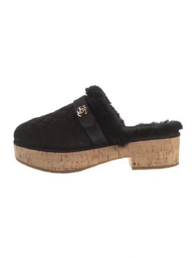 Pre-owned Chanel 2021 Interlocking Cc Logo Mules In Multi