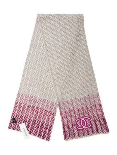 Pre-owned Chanel 2021 Interlocking Cc Logo Scarf In Multi