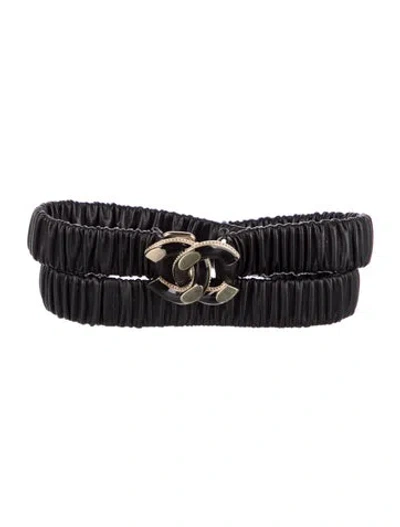 Pre-owned Chanel 2021 Interlocking Cc Logo Waist Belt In Multi