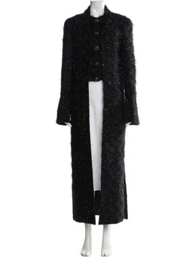 Pre-owned Chanel 2021 Le Château Des Dames Coat In Black