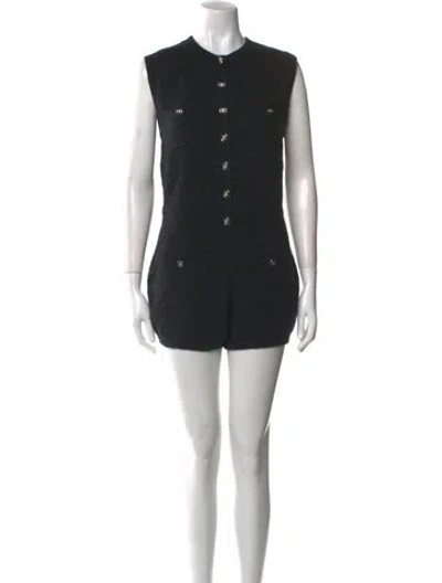 Pre-owned Chanel 2021 Le Château Des Dames Romper In Black