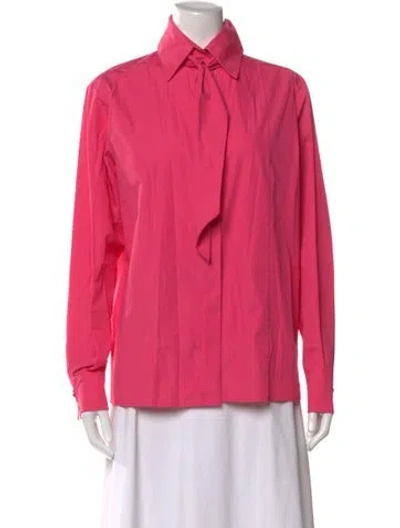 Pre-owned Chanel 2021 Long Sleeve Blouse In Pink