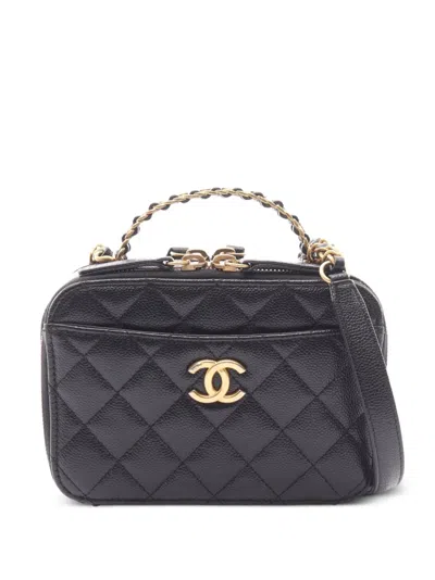 Chanel 2021 Matelassé Caviar Shoulder Bag In Black