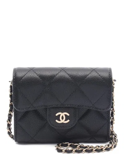 Pre-owned Chanel 2021 Matelassé Crossbody Bag In Black