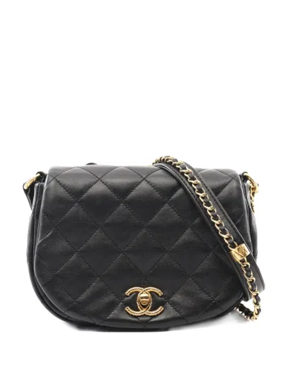 Pre-owned Chanel 2021 Matelasse Shoulder Bag In Black