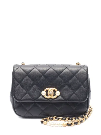 Pre-owned Chanel 2021 Matelassé Shoulder Bag In Black