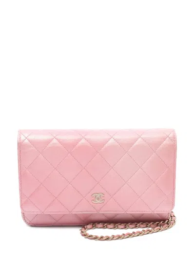 Pre-owned Chanel 2021 Matelasse Shoulder Bag In Pink