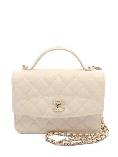 Pre-owned Chanel 2021 Matelasse Tote Bag In Neutral