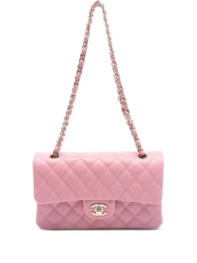 Pre-owned Chanel 2021 Matelasse W Flap Leather Shoulder Bag