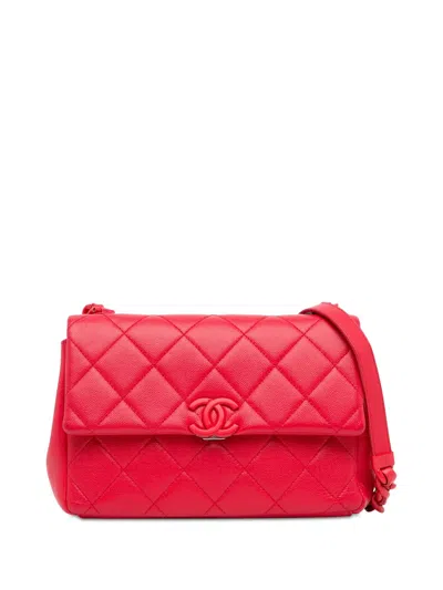 Pre-owned Chanel 2021 Medium Caviar My Everything Flap Crossbody Bag In Pink