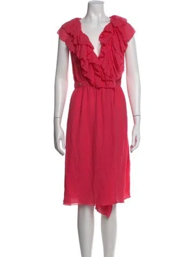 Pre-owned Chanel 2021 Midi Length Dress In Pink