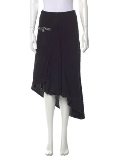 Pre-owned Chanel 2021 Midi Length Skirt In Black