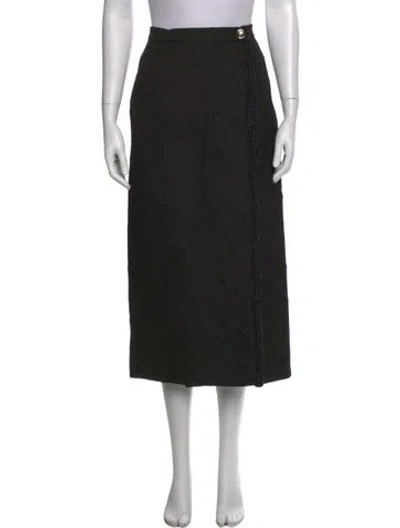 Pre-owned Chanel 2021 Midi Length Skirt In Black