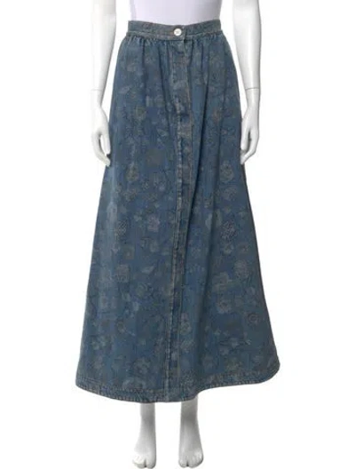 Pre-owned Chanel 2021 Midi Length Skirt In Blue