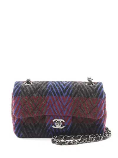 Pre-owned Chanel 2021 Mini Classic Flap Shoulder Bag In Black