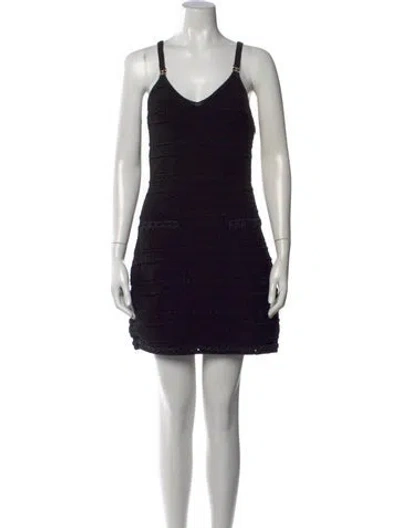 Pre-owned Chanel 2021 Mini Dress In Black