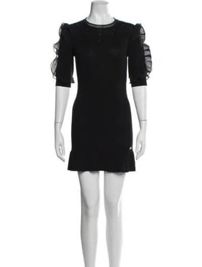 Pre-owned Chanel 2021 Mini Dress In Black