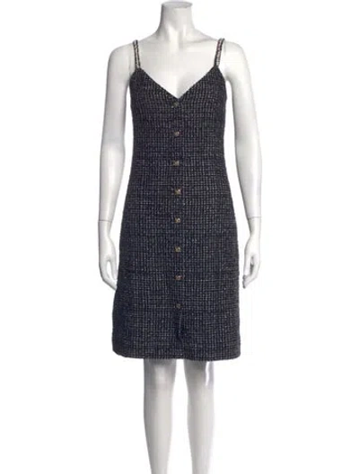 Pre-owned Chanel 2021 Mini Dress In Blue