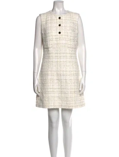 Pre-owned Chanel 2021 Mini Dress In Neutral