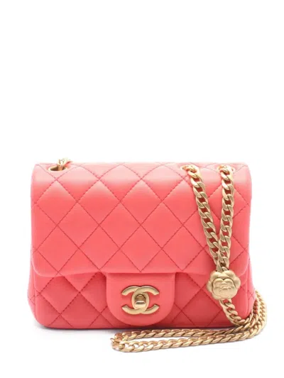 Pre-owned Chanel 2021 Mini Flap Bag Shoulder Bag In Pink