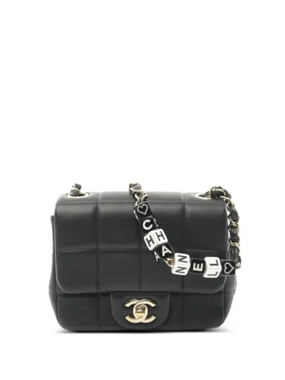 Pre-owned Chanel 2021 Mini Flap Shoulder Bag In Black