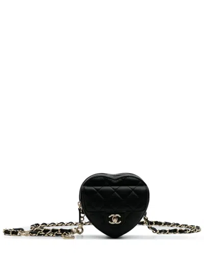 Pre-owned Chanel 2021 Mini Lambskin Cc In Love Heart Belt Bag
