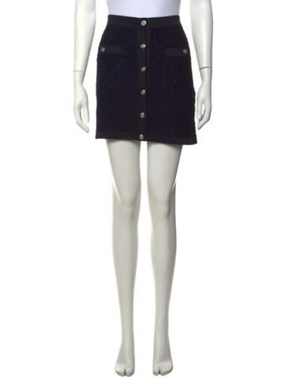 Pre-owned Chanel 2021 Mini Skirt In Black/blue