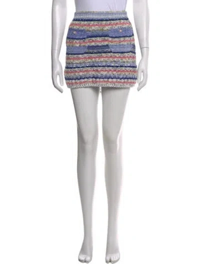 Pre-owned Chanel 2021 Mini Skirt W/ Tags In Blue