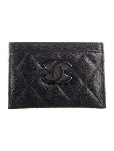 Pre-owned Chanel 2021 My Everything Card Holder W/ Tags In Black