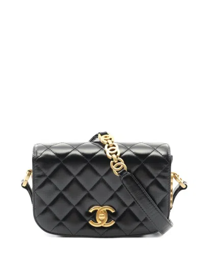 Pre-owned Chanel 2021 My Sweet Cc Flap Shoulder Bag In Black