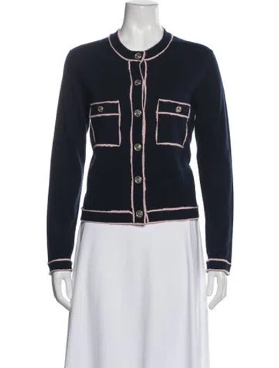 Pre-owned Chanel 2021 No. 5 Sweater In Blue