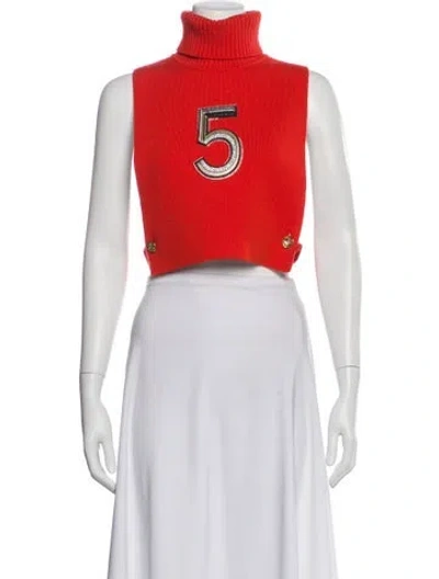 Pre-owned Chanel 2021 No. 5 Sweater W/ Tags In Orange