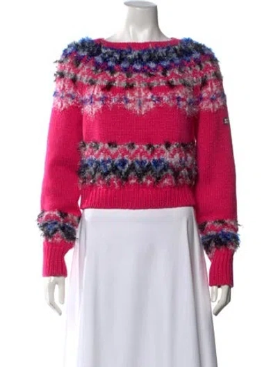 Pre-owned Chanel 2021 Patterned Sweater In Pink