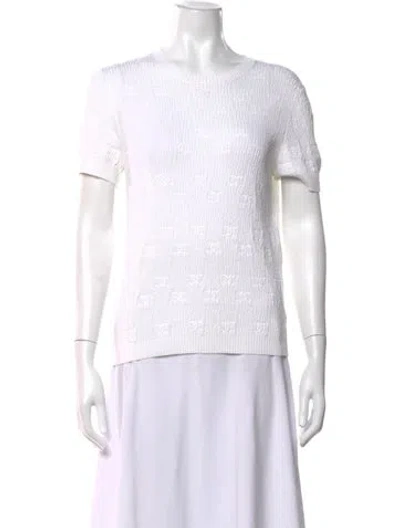 Pre-owned Chanel 2021 Patterned T-shirt In Neutrals
