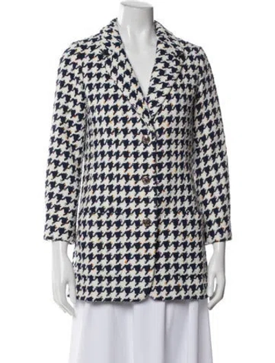 Pre-owned Chanel 2021 Plaid Print Blazer In Multi