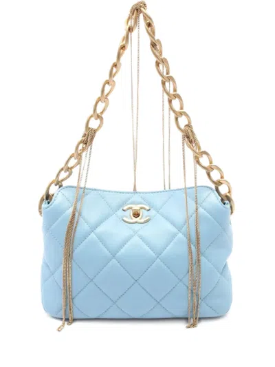 Pre-owned Chanel 2021 Quilted Shoulder Bag In Blue