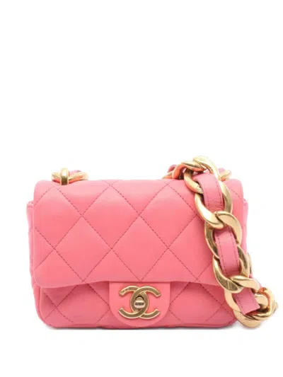 Pre-owned Chanel 2021 Quilted Shoulder Bag In Pink